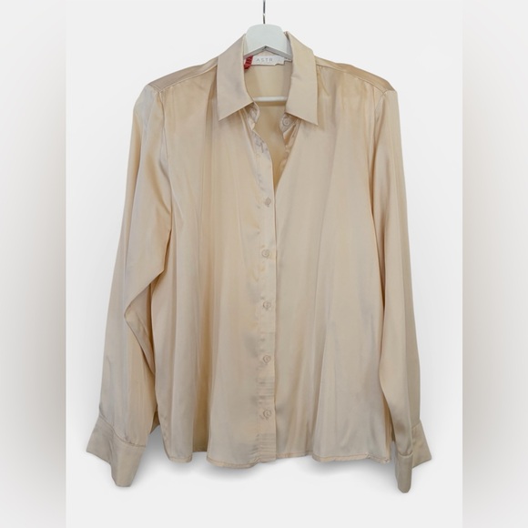 Astr Tops - ASTR The Label Satin Button Up